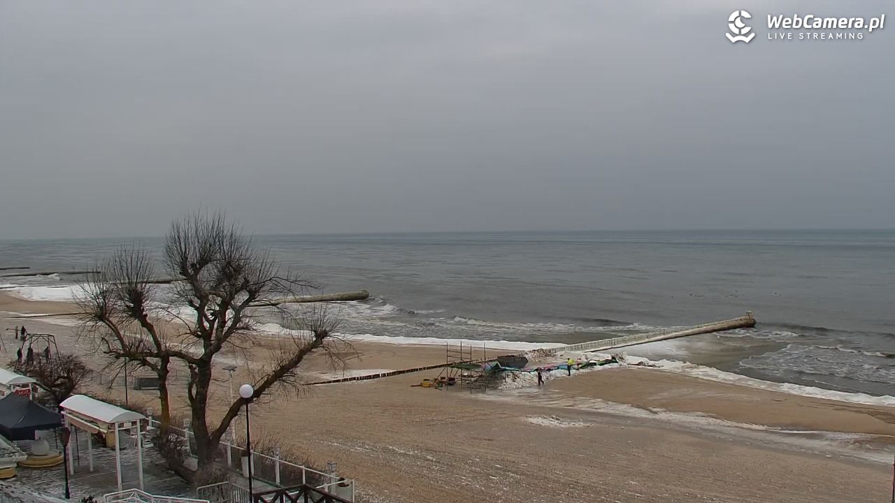 MIELNO - widok na plażę - 05 luty 2026, 09:52