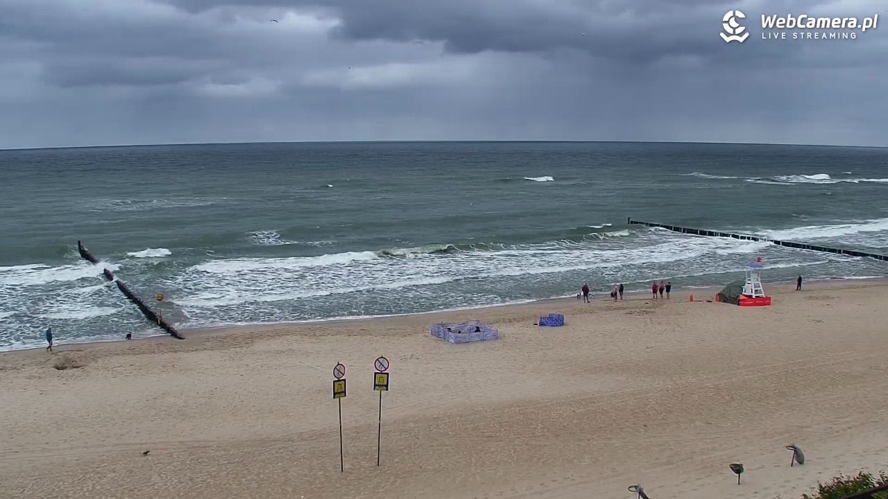 MIELNO - widok na plażę - 07 sierpień 2026, 12:20