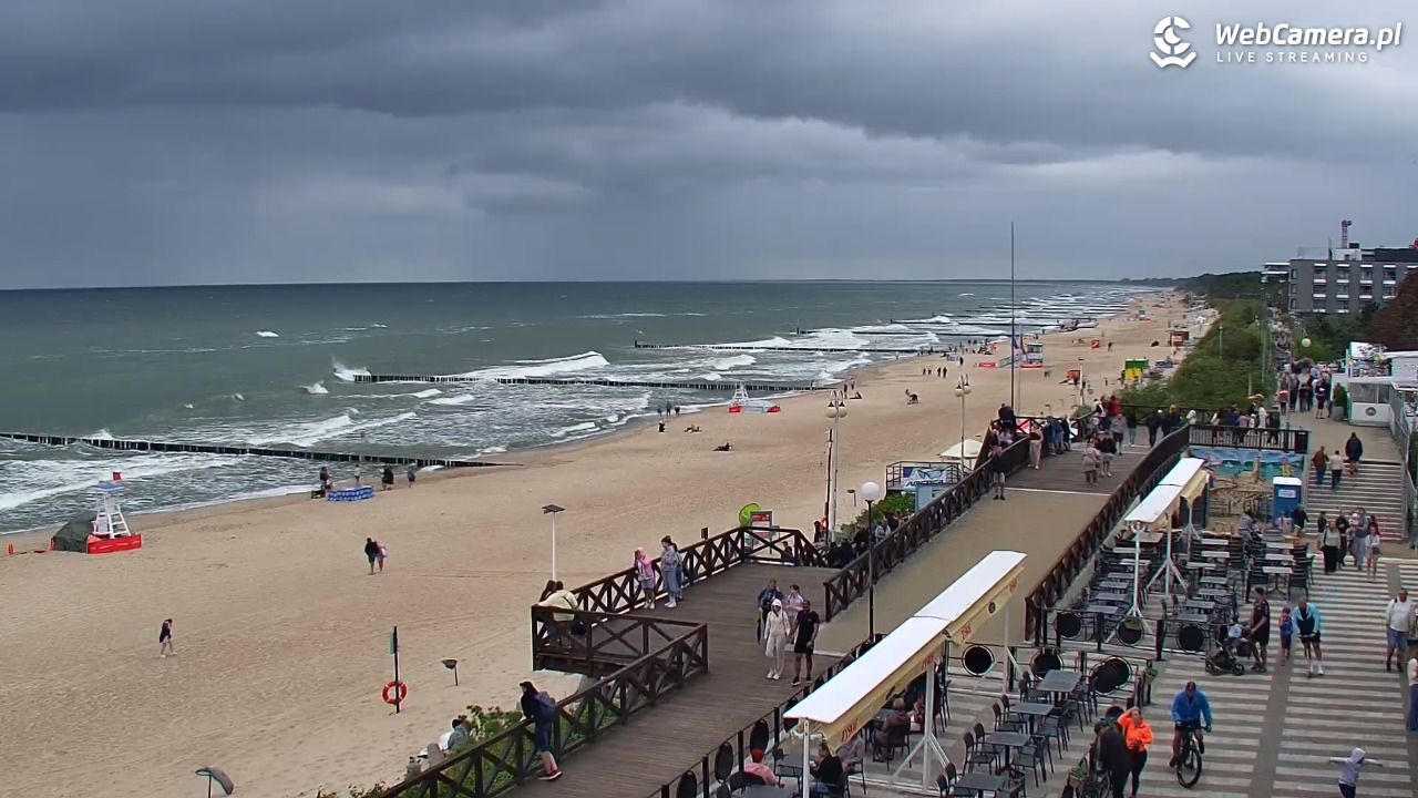 MIELNO - widok na plażę - 07 sierpień 2026, 12:30