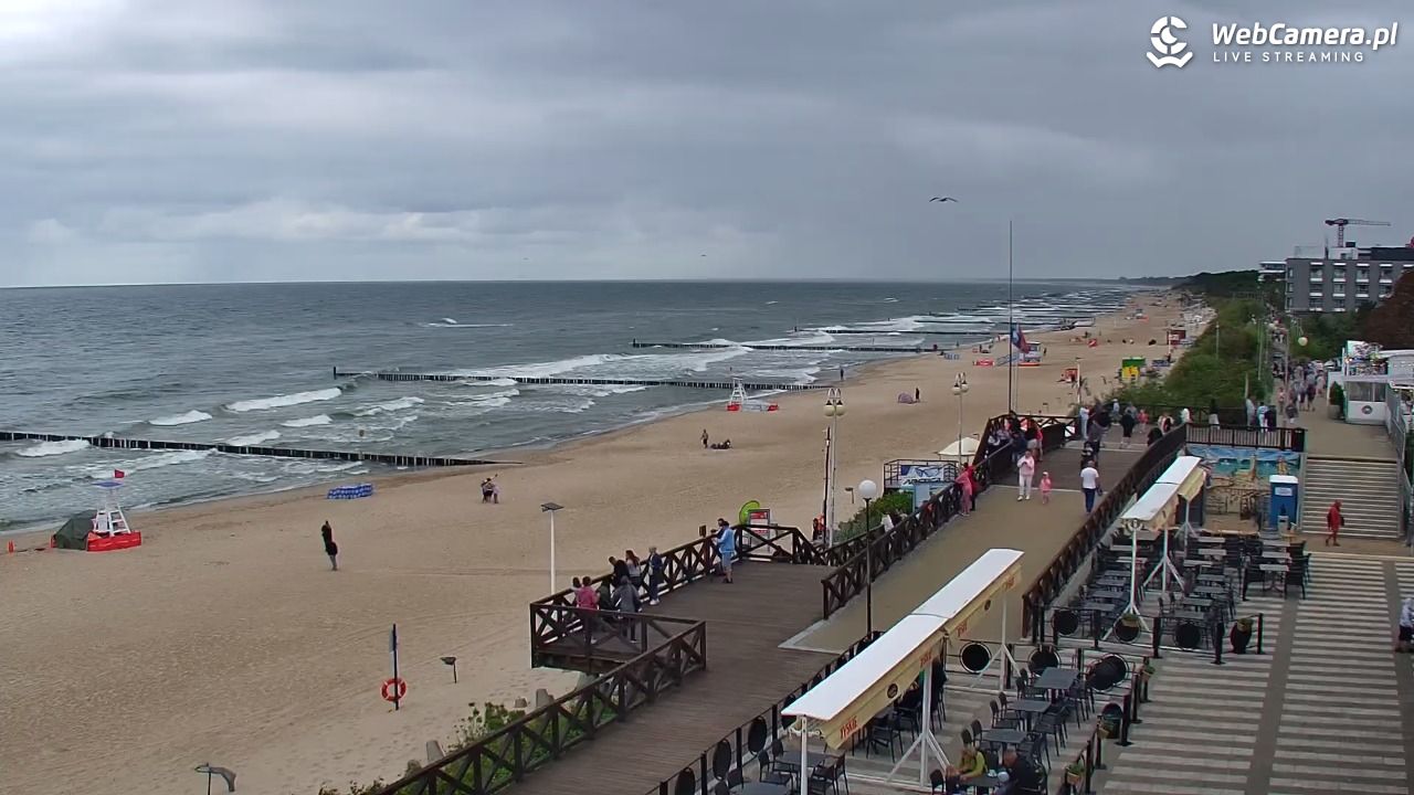 MIELNO - widok na plażę - 07 sierpień 2026, 12:15