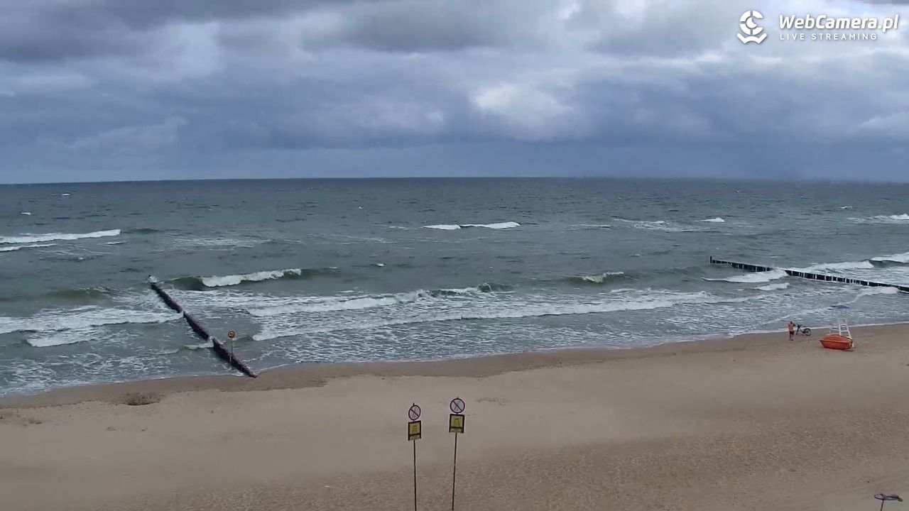 MIELNO - widok na plażę - 07 sierpień 2026, 08:32