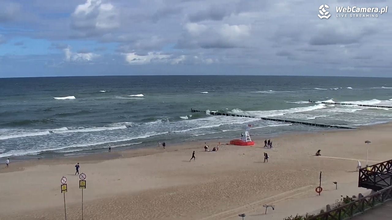 MIELNO - widok na plażę - 07 sierpień 2026, 10:15