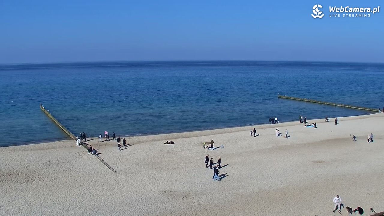 MIELNO - widok na plażę - 22 marzec 2026, 14:04