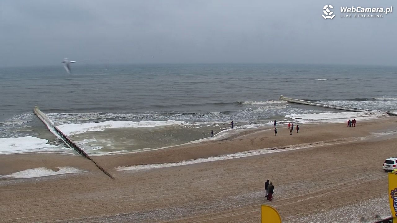 MIELNO - widok na plażę - 05 luty 2026, 14:05