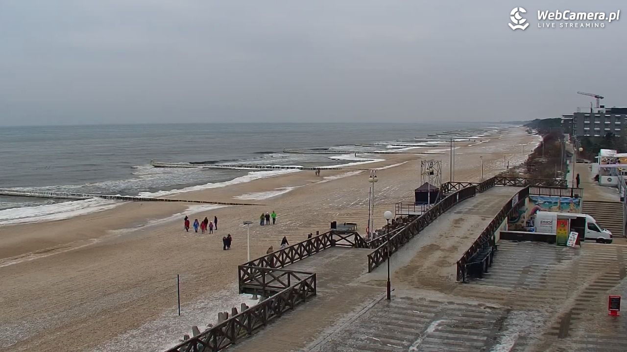 MIELNO - widok na plażę - 05 luty 2026, 10:30