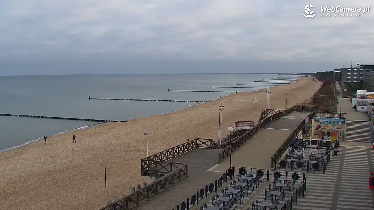 MIELNO - widok na plażę - 21 grudzień 2025, 10:15
