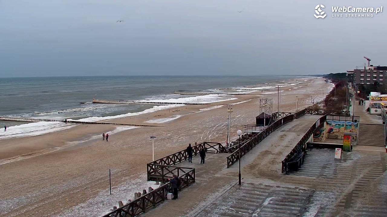 MIELNO - widok na plażę - 04 luty 2026, 16:20