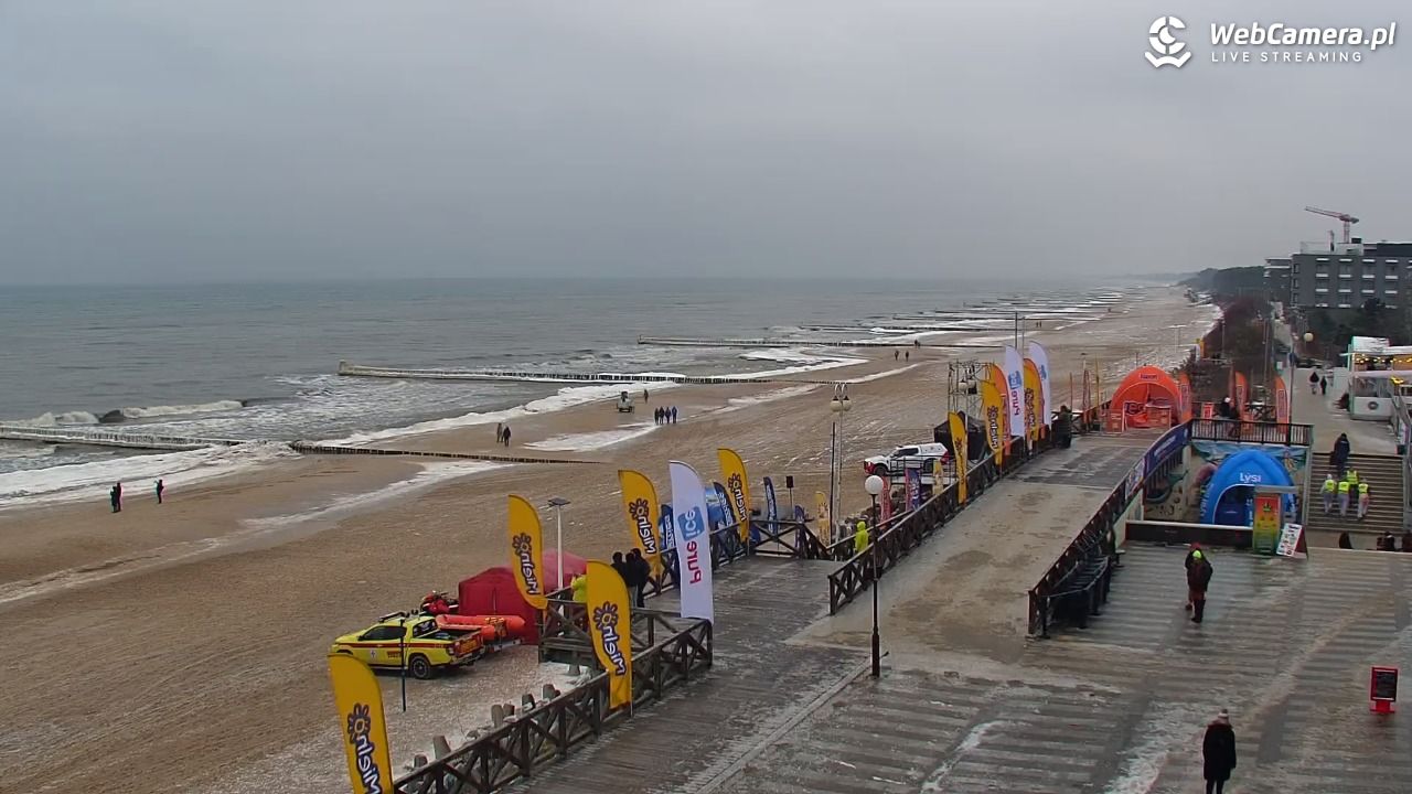 MIELNO - widok na plażę - 05 luty 2026, 15:00