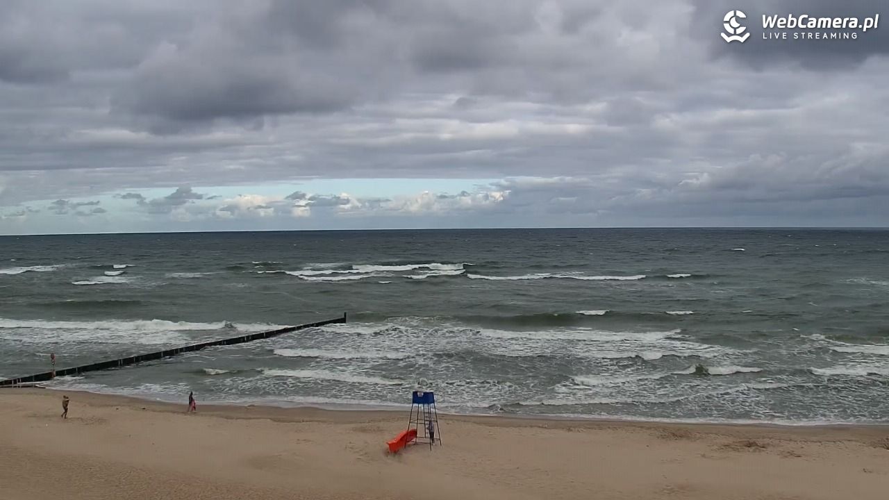 MIELNO - widok na plażę - 07 sierpień 2026, 08:45