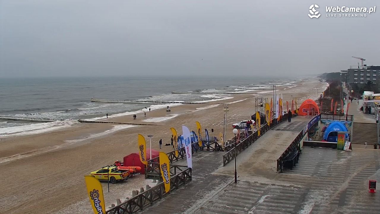 MIELNO - widok na plażę - 05 luty 2026, 13:55