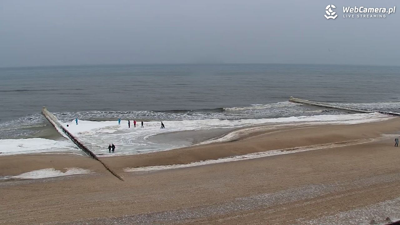 MIELNO - widok na plażę - 05 luty 2026, 11:10