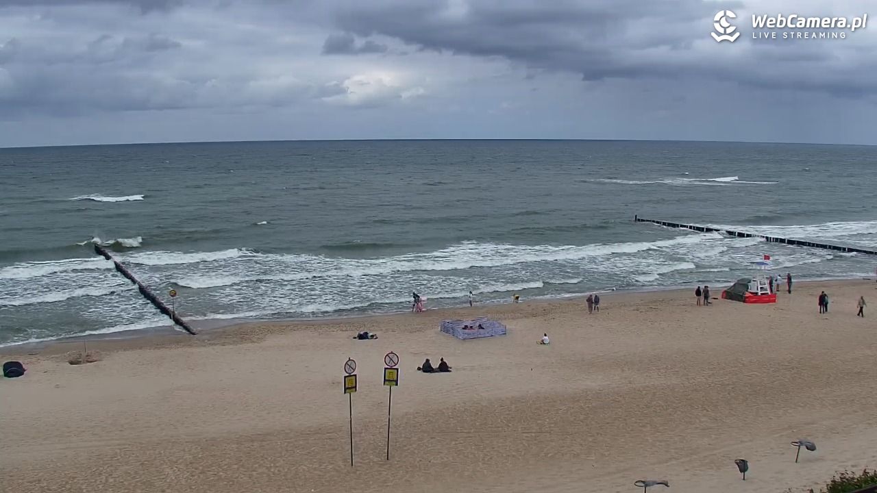 MIELNO - widok na plażę - 07 sierpień 2026, 14:20