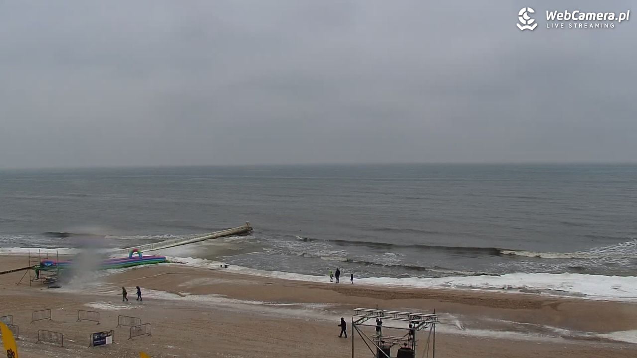 MIELNO - widok na plażę - 05 luty 2026, 13:15