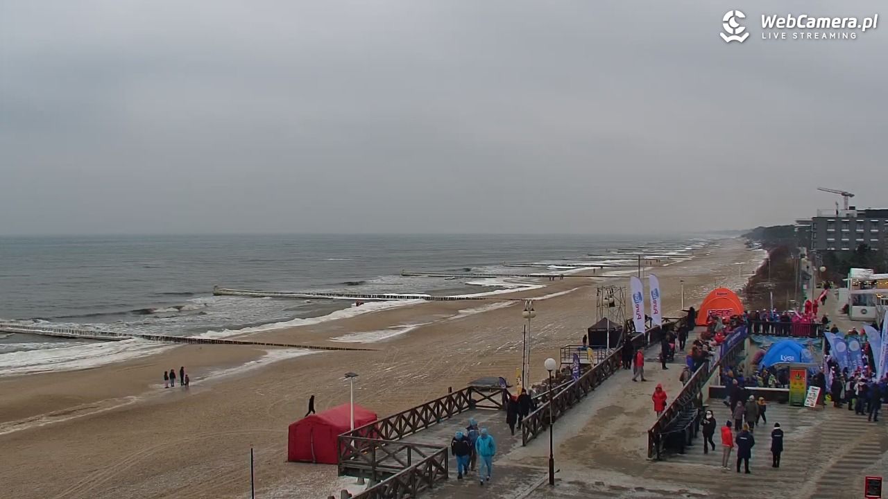 MIELNO - widok na plażę - 05 luty 2026, 12:05