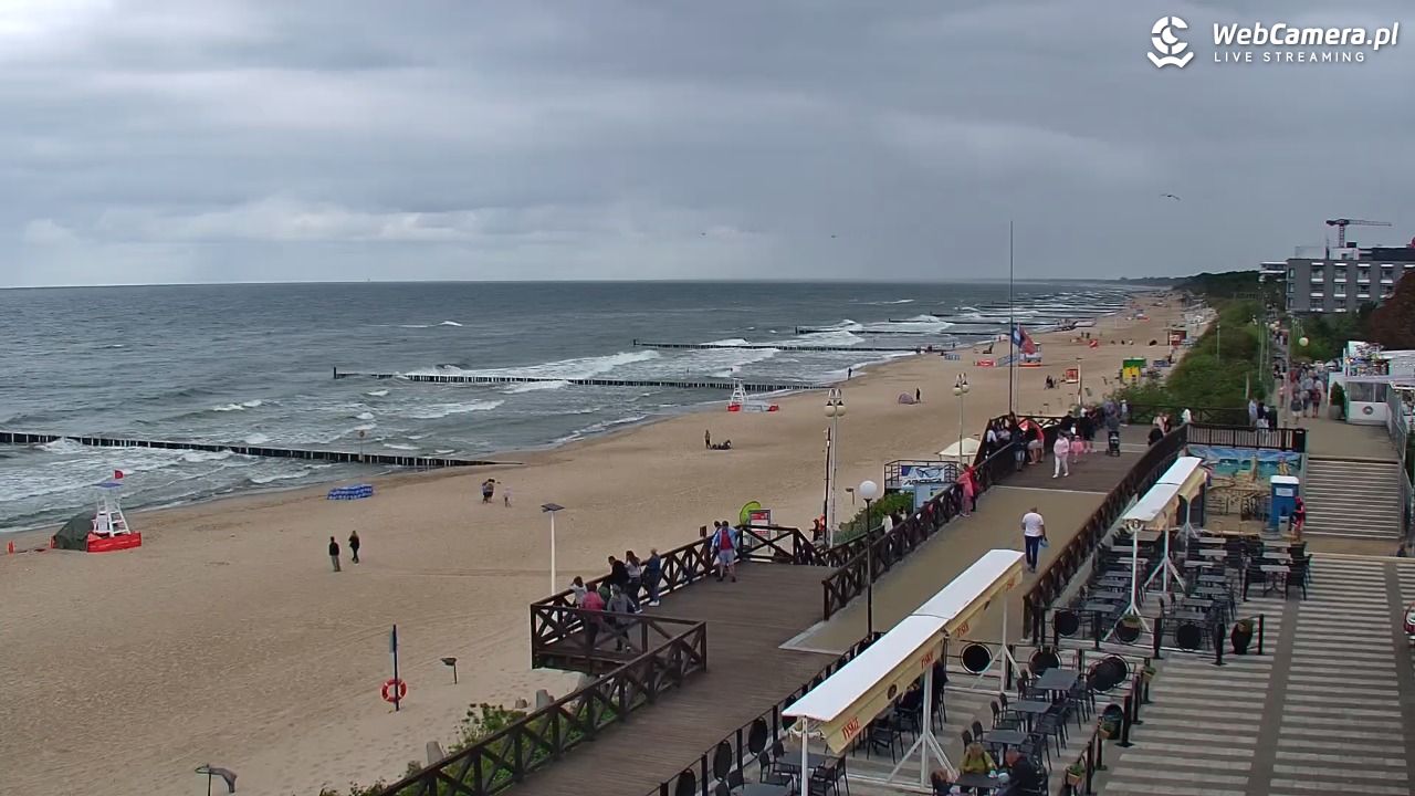MIELNO - widok na plażę - 07 sierpień 2026, 12:15