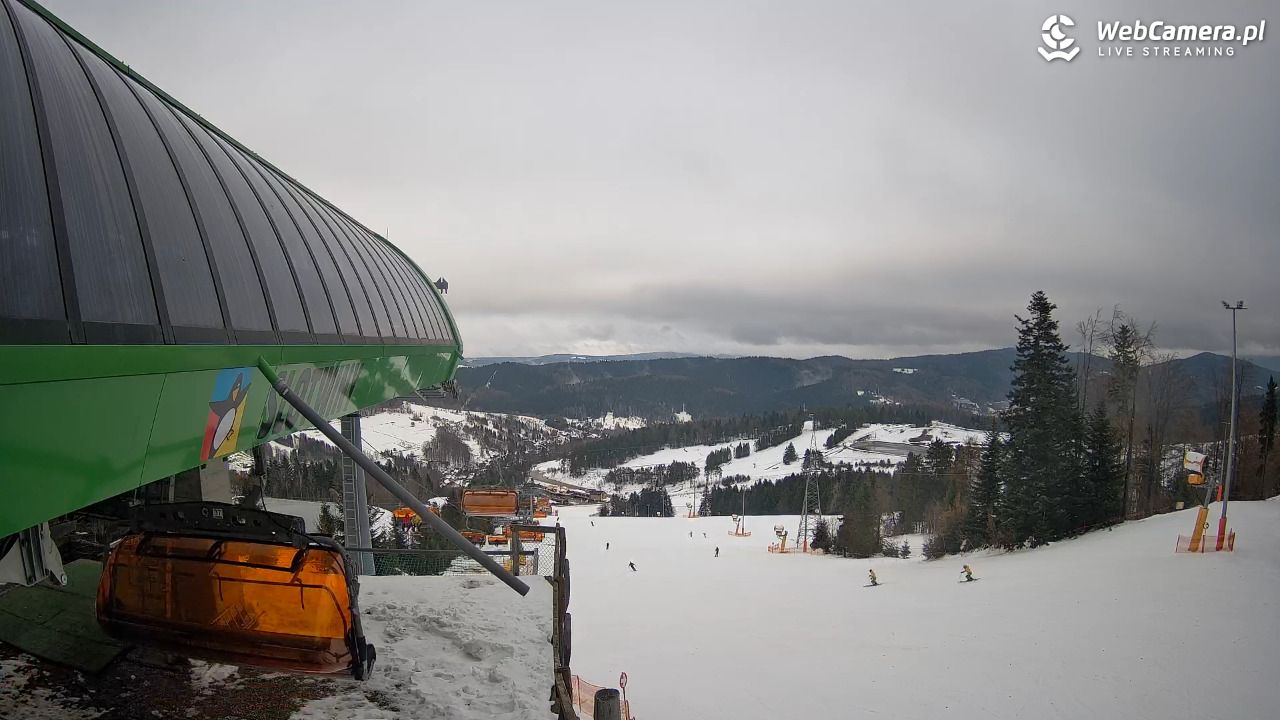 Słotwiny Arena - widok z górnej stacji - 02 grudzień 2025, 10:13