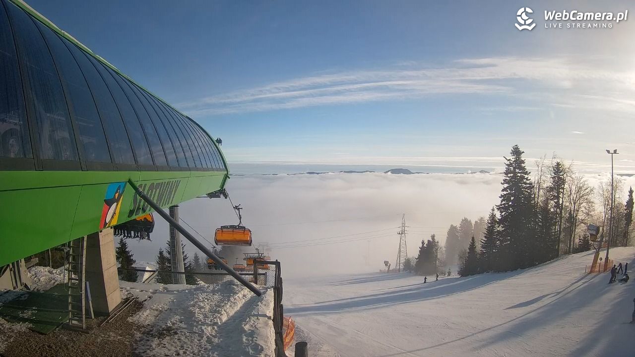 Słotwiny Arena - widok z górnej stacji - 27 styczeń 2026, 09:25