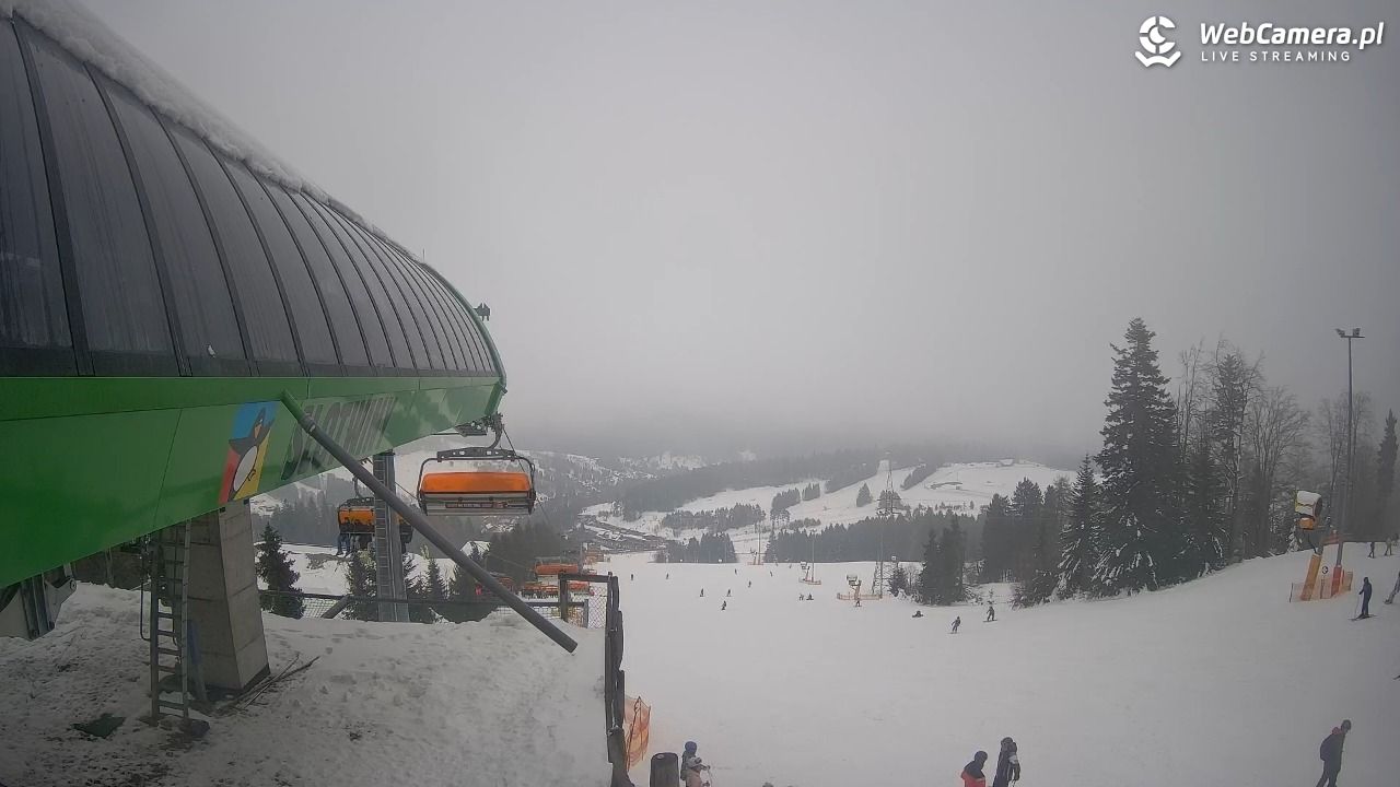 Słotwiny Arena - widok z górnej stacji - 25 styczeń 2026, 13:50