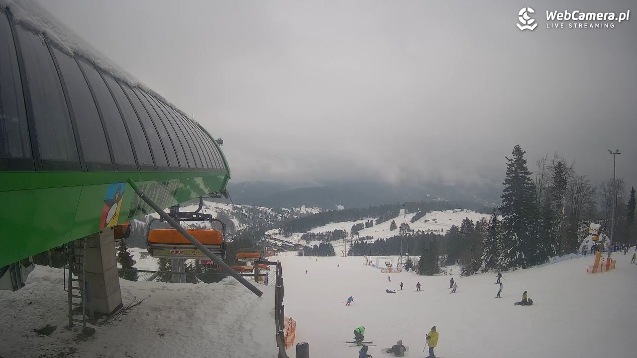 Słotwiny Arena - widok z górnej stacji - 25 styczeń 2026, 12:01