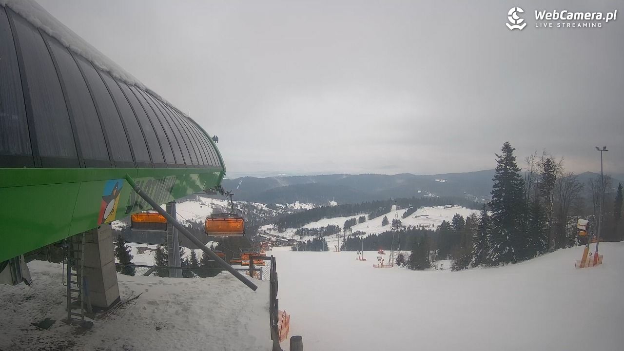 Słotwiny Arena - widok z górnej stacji - 25 styczeń 2026, 16:01
