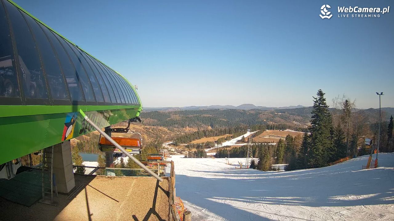 Słotwiny Arena - widok z górnej stacji - 15 marzec 2026, 14:29