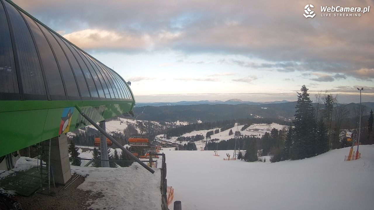 Słotwiny Arena - widok z górnej stacji - 27 styczeń 2026, 15:38