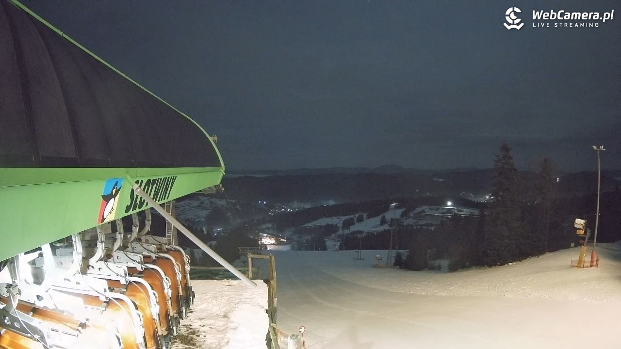 Słotwiny Arena - widok z górnej stacji - 04 grudzień 2025, 21:39
