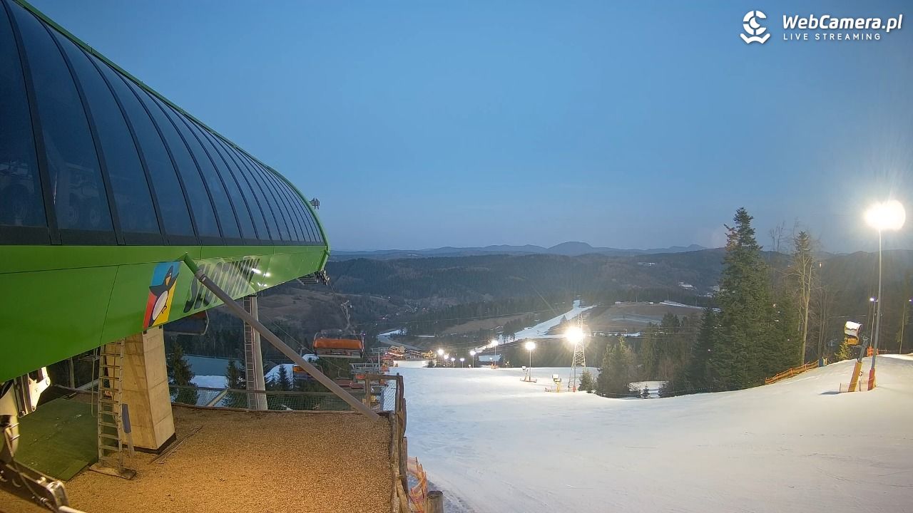 Słotwiny Arena - widok z górnej stacji - 14 marzec 2026, 18:00