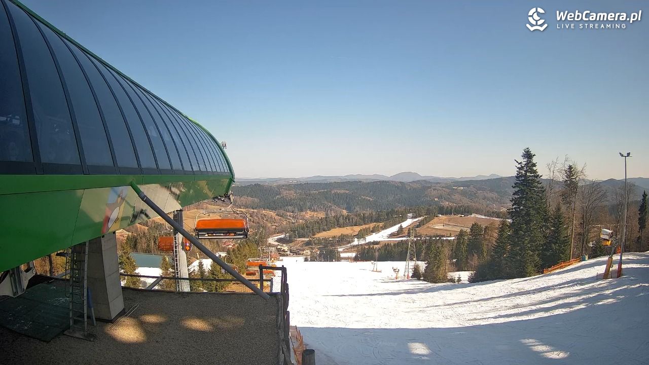 Słotwiny Arena - widok z górnej stacji - 15 marzec 2026, 12:43