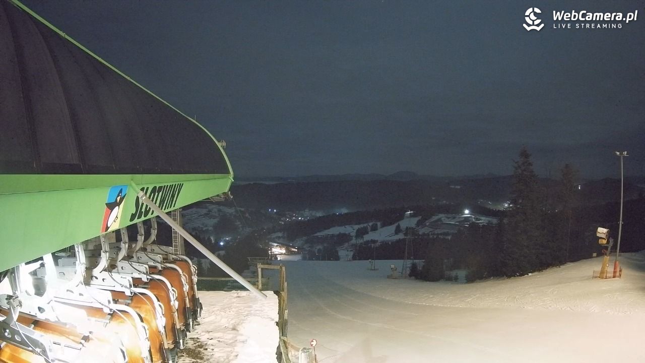 Słotwiny Arena - widok z górnej stacji - 04 grudzień 2025, 21:39