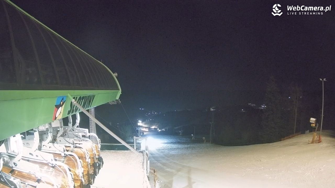 Słotwiny Arena - widok z górnej stacji - 13 marzec 2026, 21:14