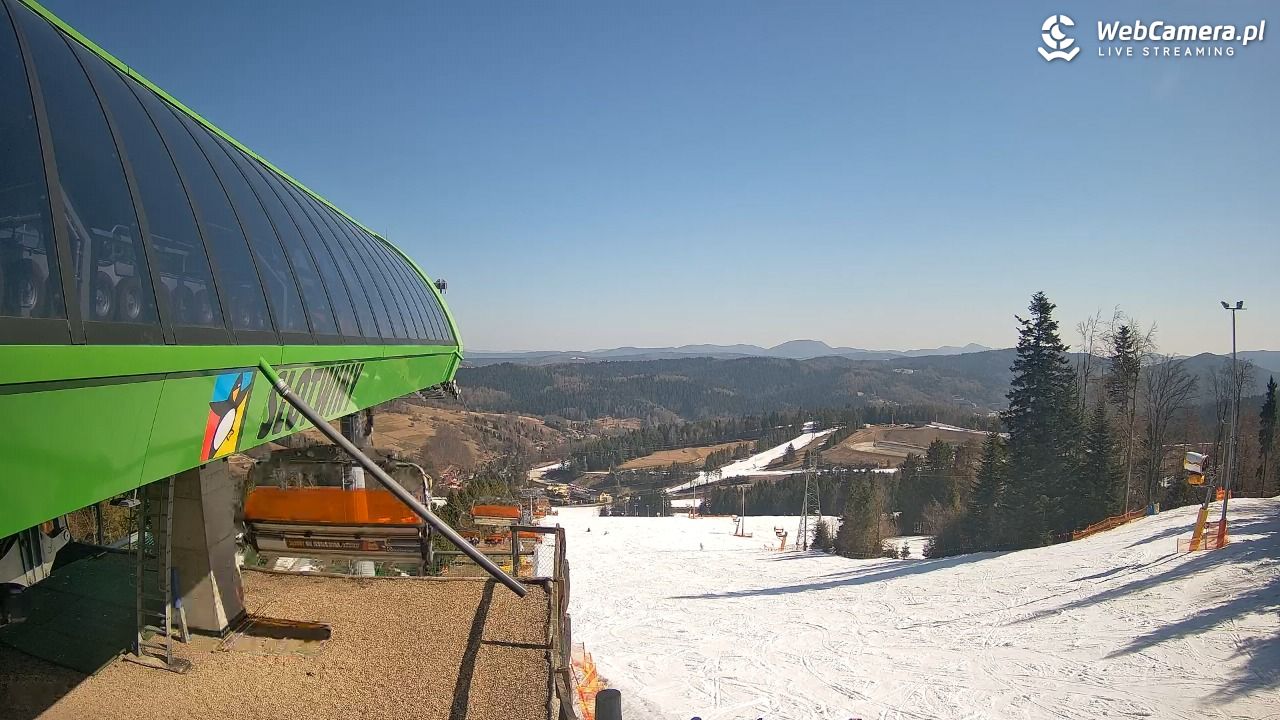 Słotwiny Arena - widok z górnej stacji - 15 marzec 2026, 11:20