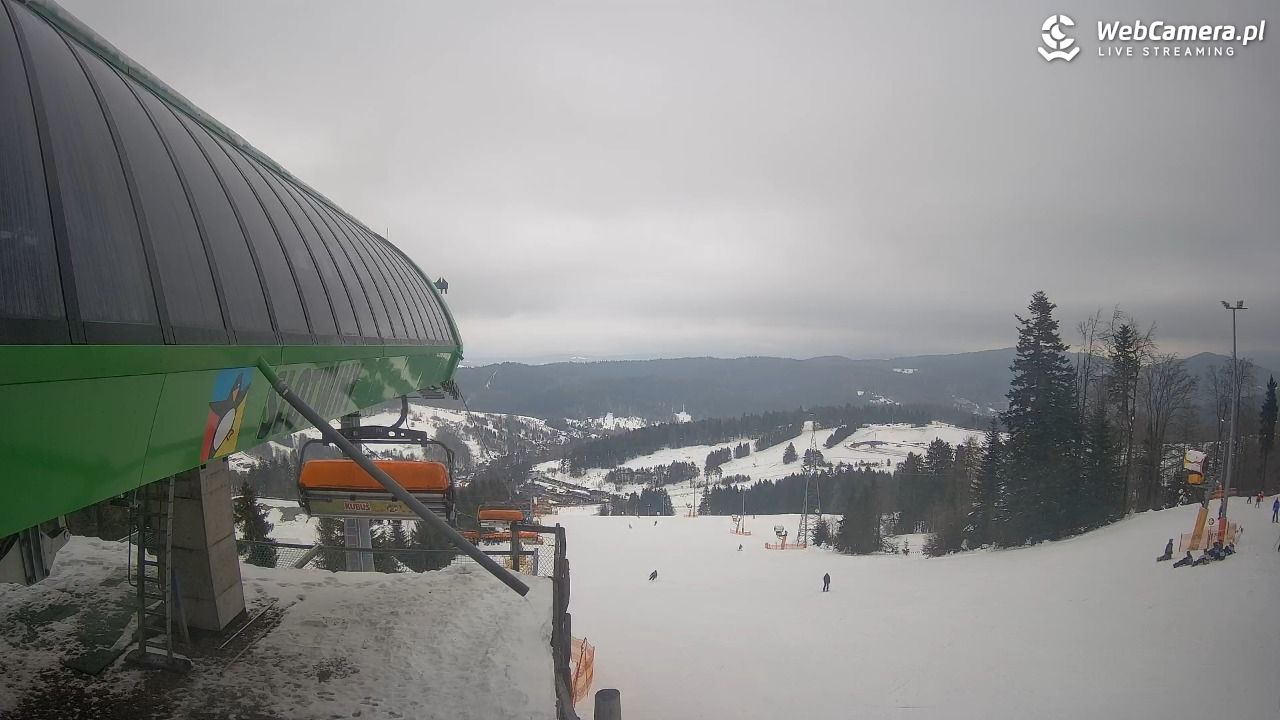 Słotwiny Arena - widok z górnej stacji - 26 styczeń 2026, 10:50