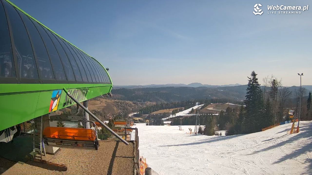 Słotwiny Arena - widok z górnej stacji - 11 marzec 2026, 11:03