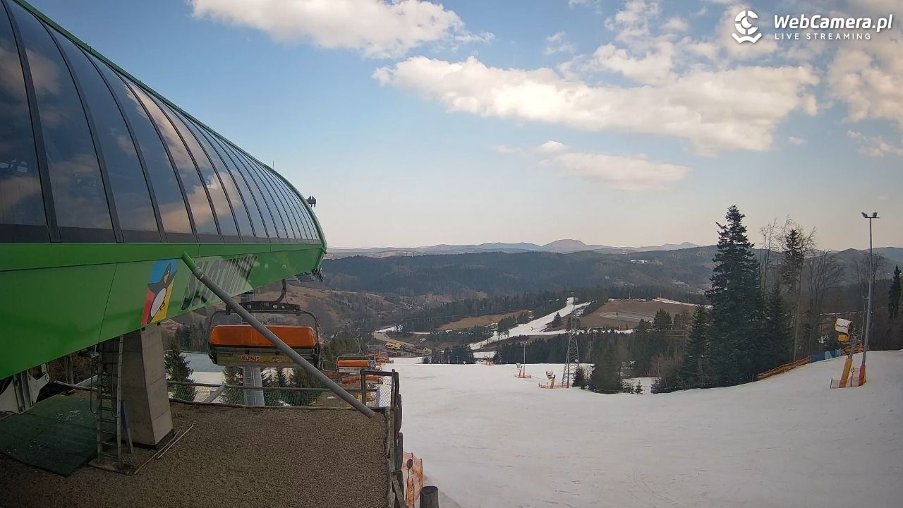 Słotwiny Arena - widok z górnej stacji - 11 marzec 2026, 14:30