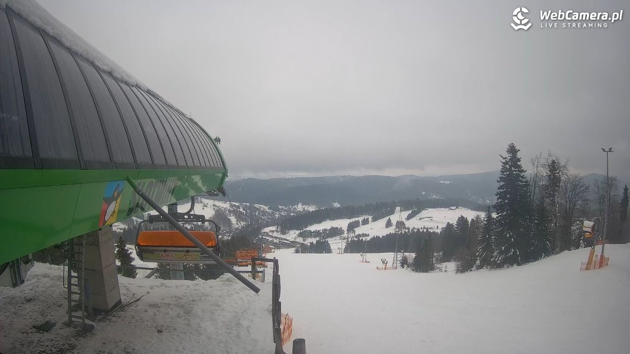 Słotwiny Arena - widok z górnej stacji - 25 styczeń 2026, 15:10