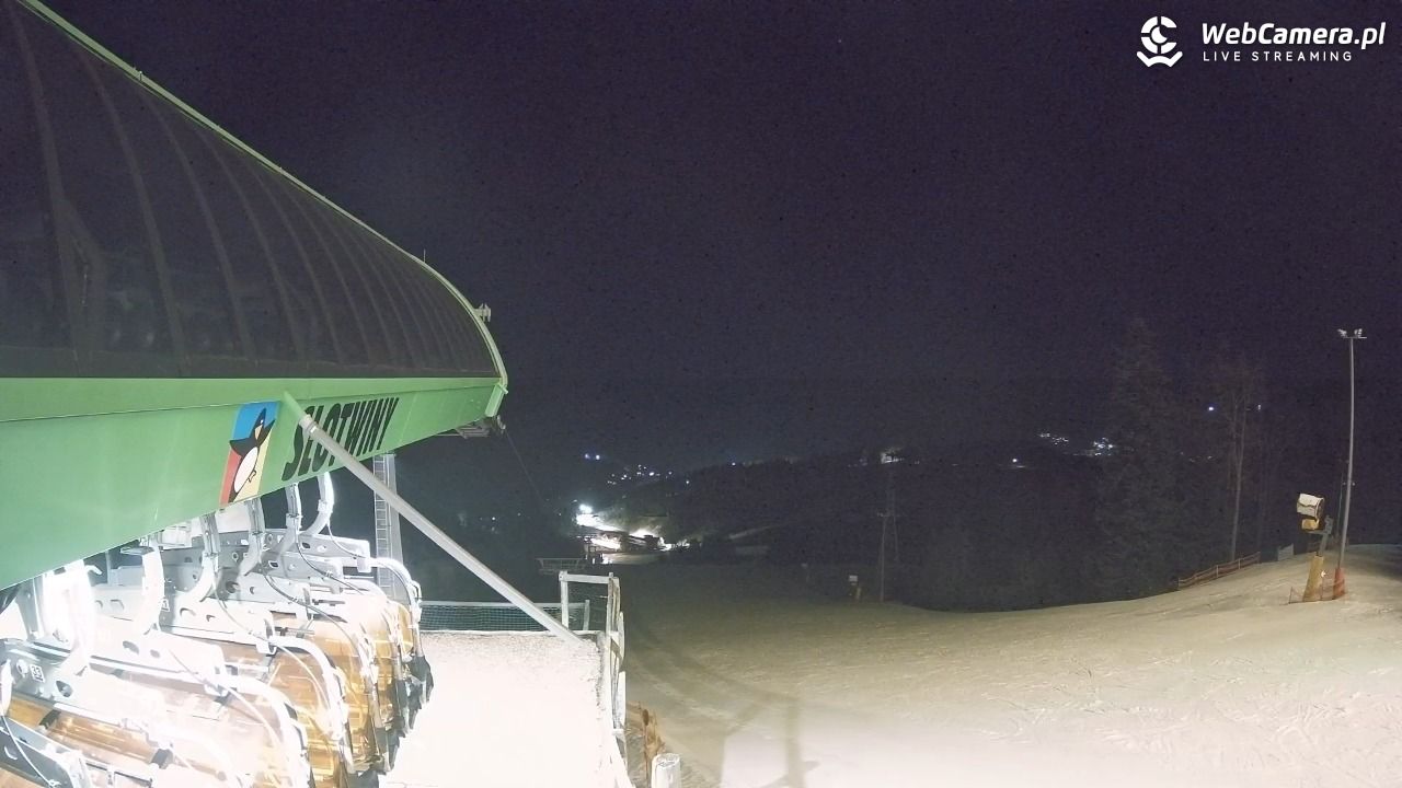 Słotwiny Arena - widok z górnej stacji - 13 marzec 2026, 21:33