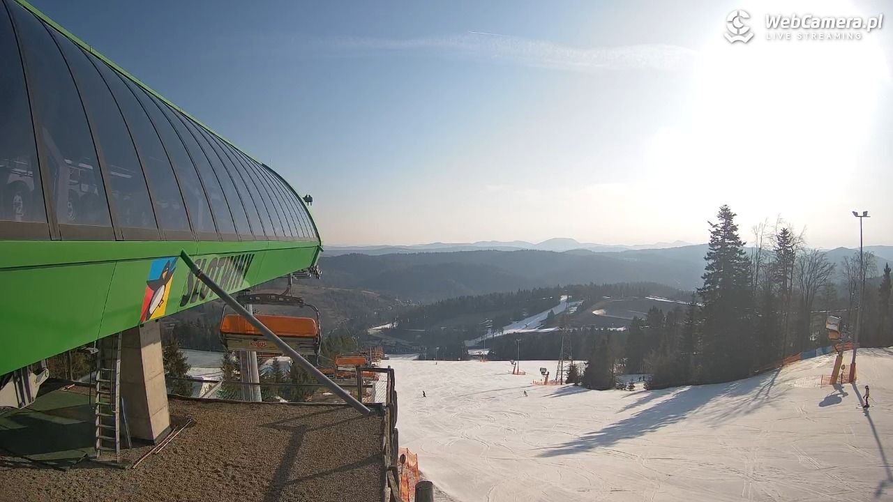 Słotwiny Arena - widok z górnej stacji - 11 marzec 2026, 08:16