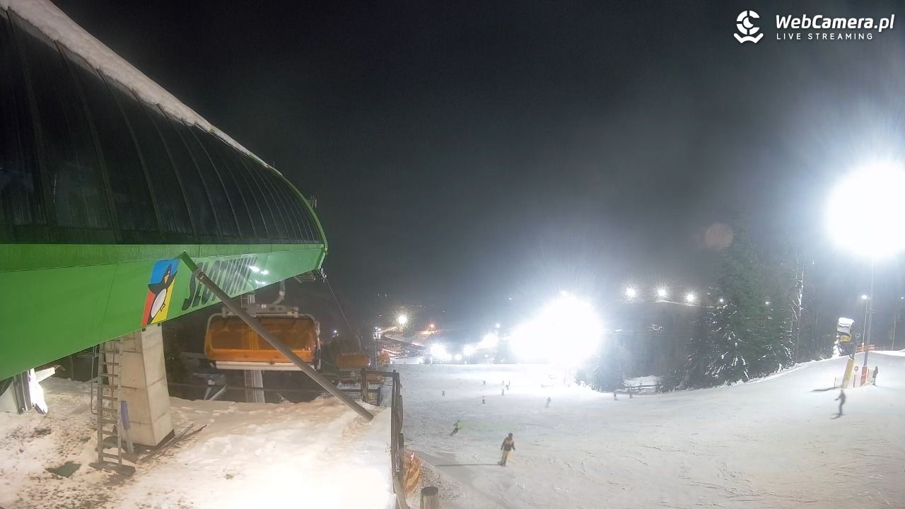 Słotwiny Arena - widok z górnej stacji - 25 styczeń 2026, 17:22