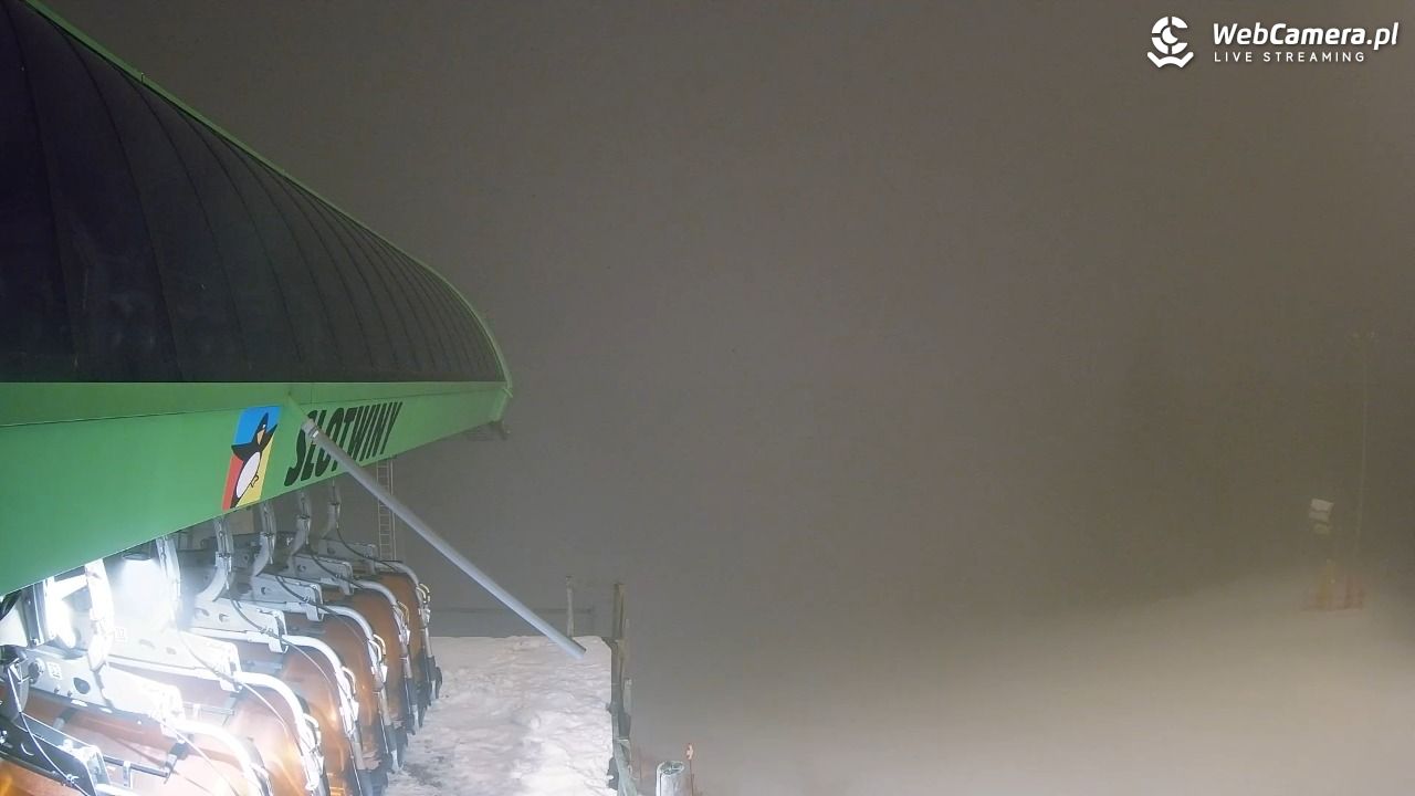 Słotwiny Arena - widok z górnej stacji - 02 grudzień 2025, 21:55