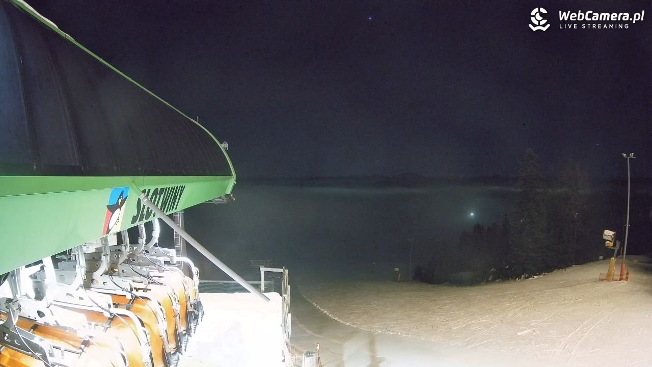 Słotwiny Arena - widok z górnej stacji - 30 listopad 2025, 21:39