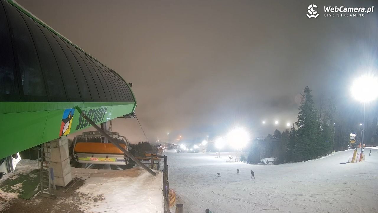Słotwiny Arena - widok z górnej stacji - 26 styczeń 2026, 18:56