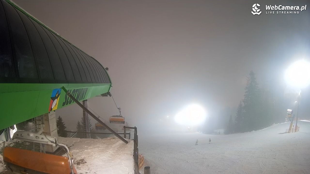 Słotwiny Arena - widok z górnej stacji - 26 styczeń 2026, 19:08