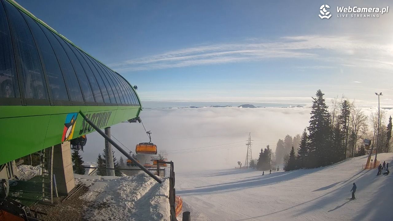 Słotwiny Arena - widok z górnej stacji - 27 styczeń 2026, 09:25