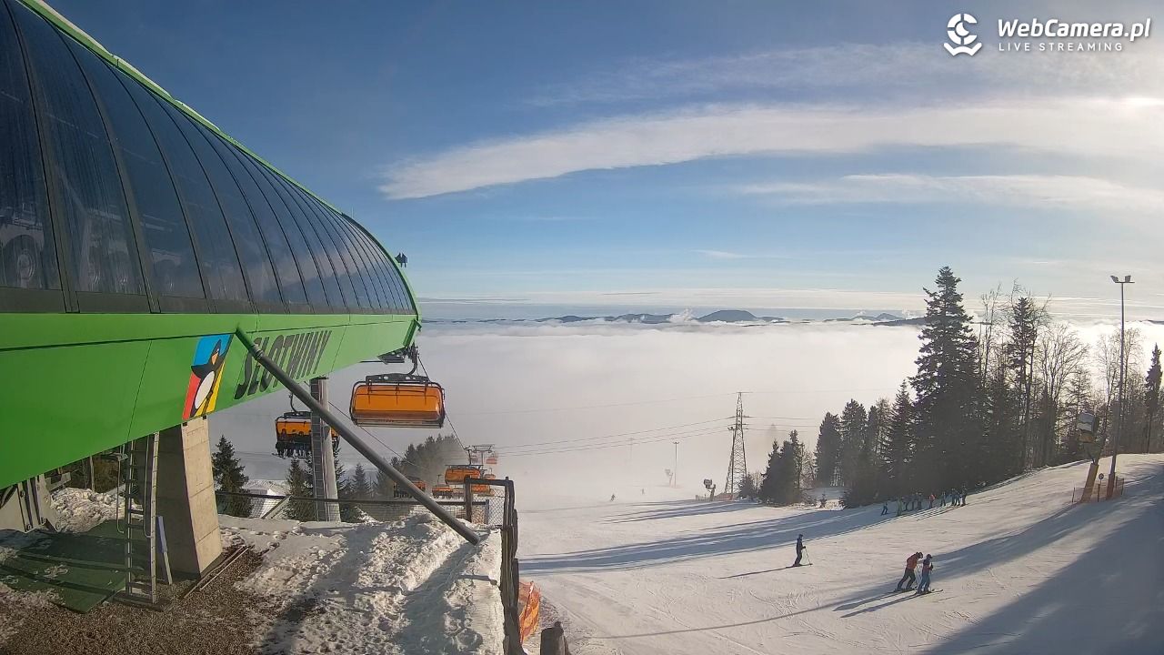 Słotwiny Arena - widok z górnej stacji - 27 styczeń 2026, 09:47
