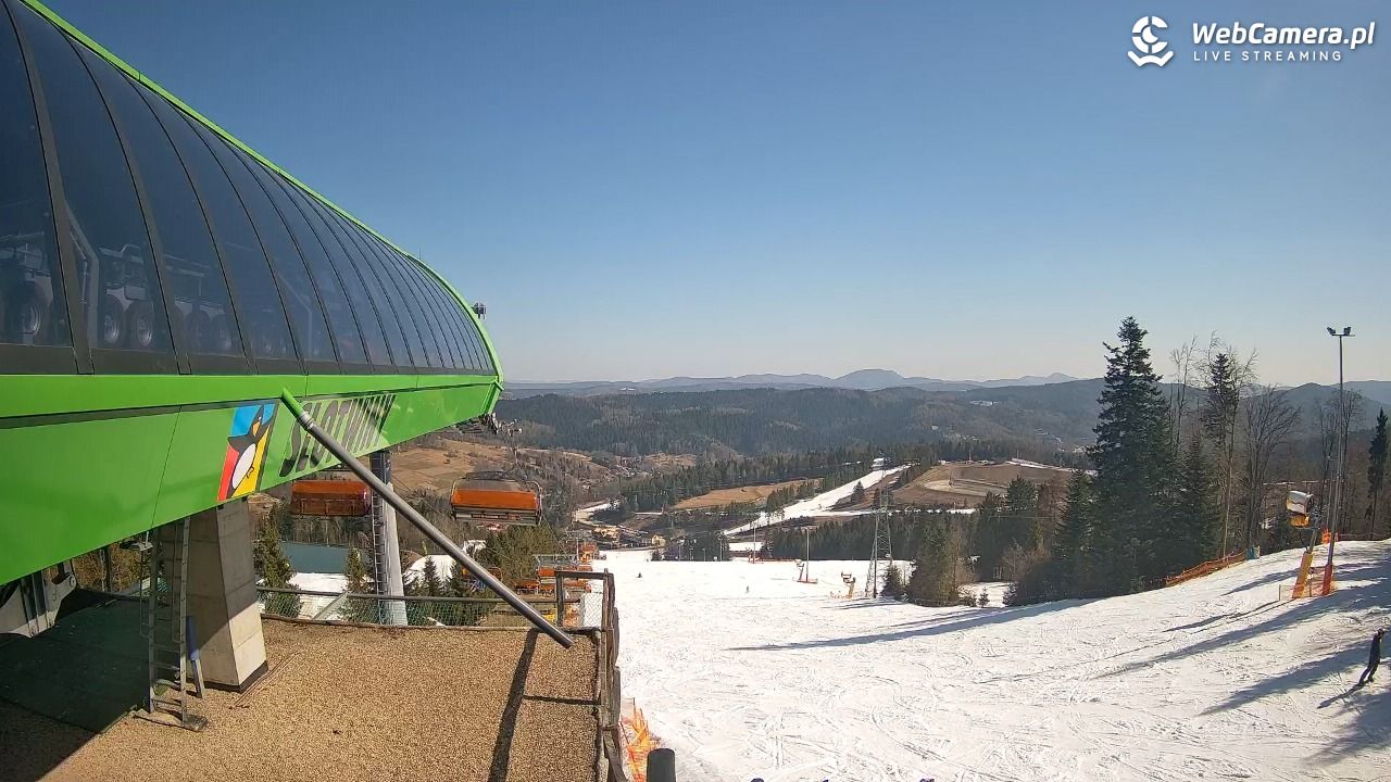 Słotwiny Arena - widok z górnej stacji - 15 marzec 2026, 11:20