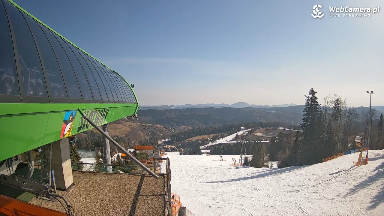 Słotwiny Arena - widok z górnej stacji - 11 marzec 2026, 10:24