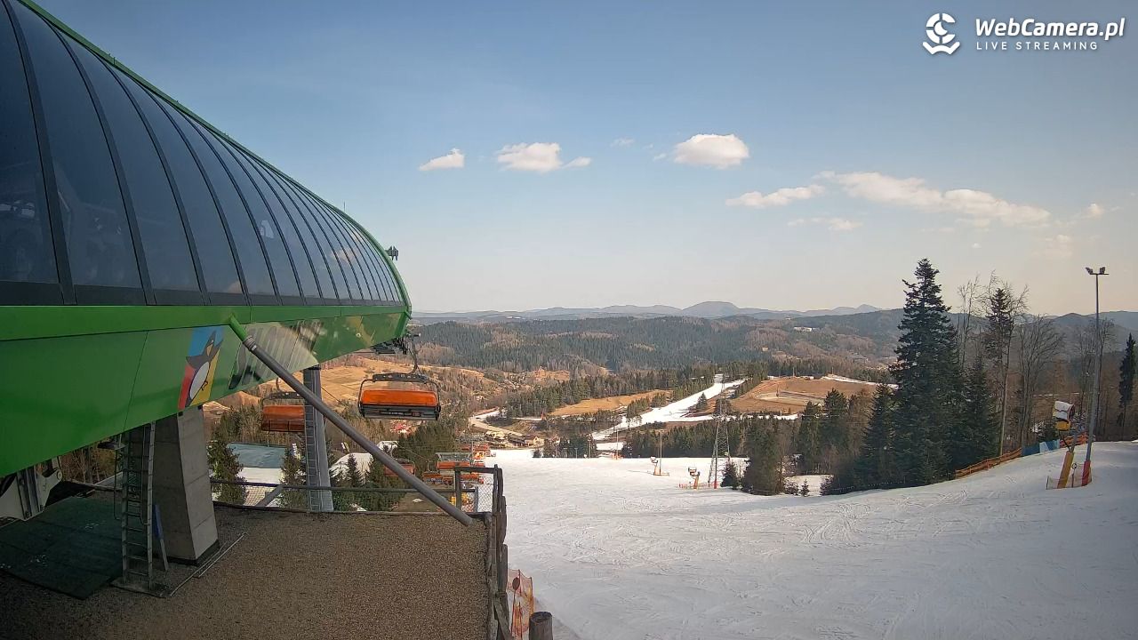 Słotwiny Arena - widok z górnej stacji - 11 marzec 2026, 13:00