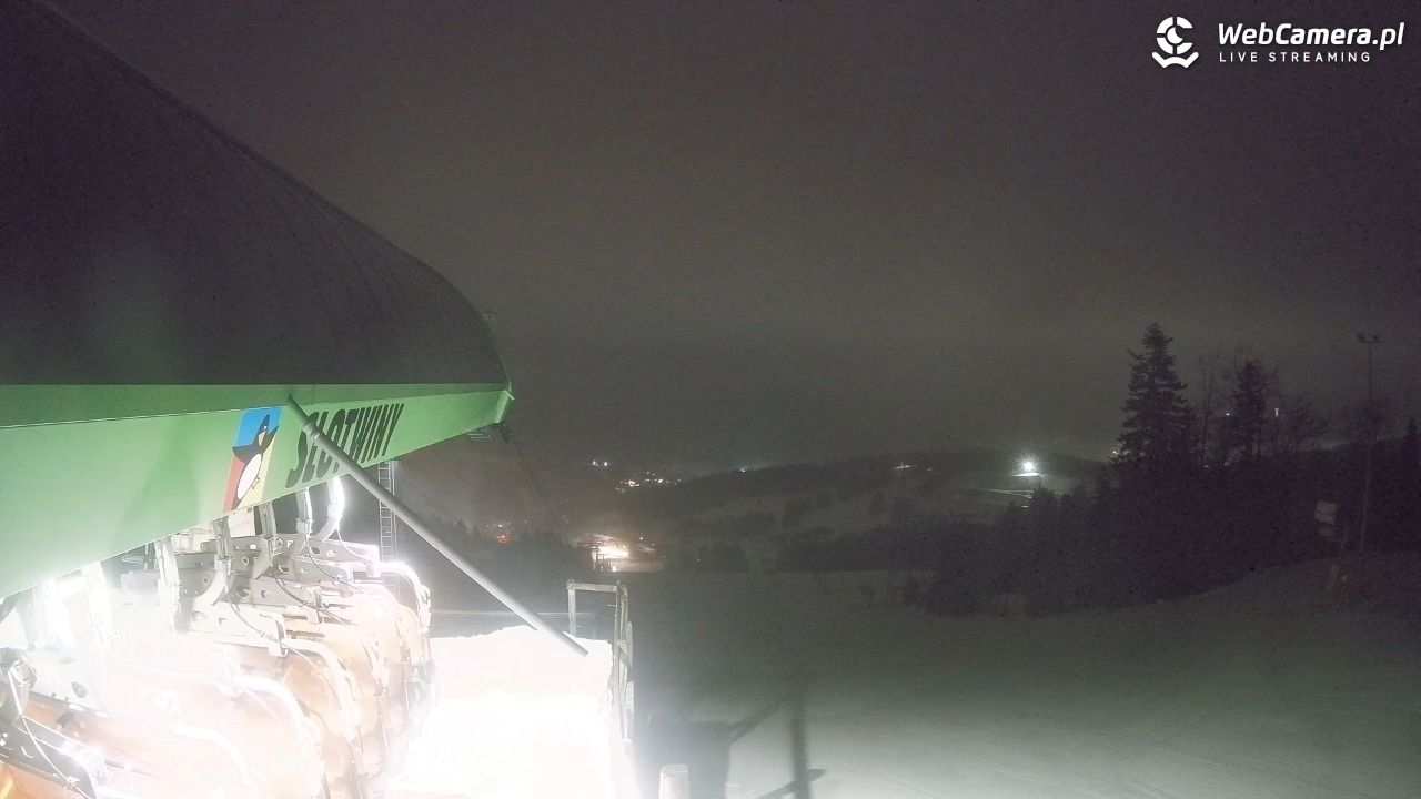 Słotwiny Arena - widok z górnej stacji - 26 styczeń 2026, 22:57