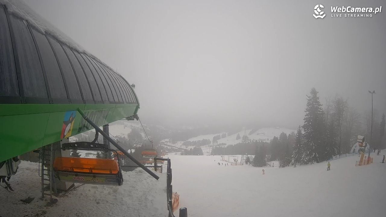Słotwiny Arena - widok z górnej stacji - 25 styczeń 2026, 10:53